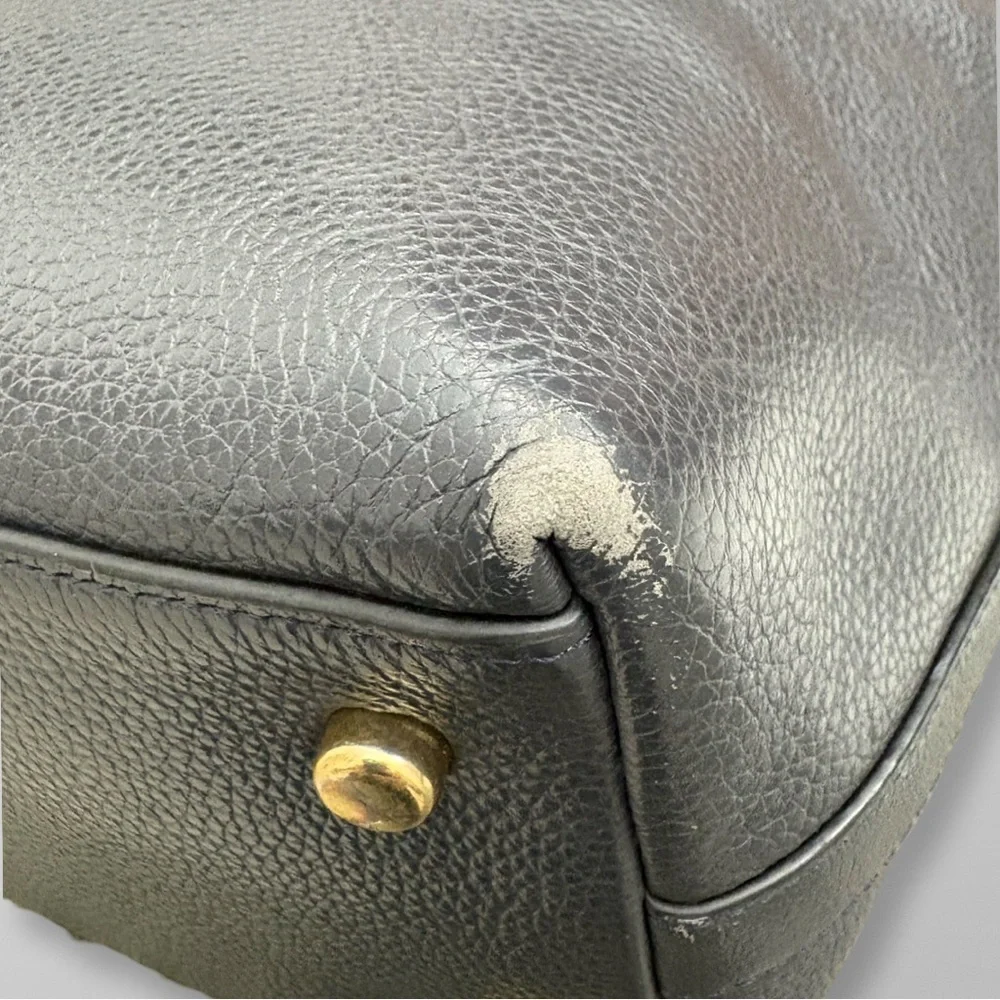 Coach Gray Pebbled Leather Taylor Tote Bag